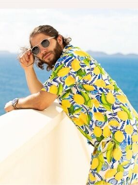 THE BOSSITANO
Short Sleeve Shirt, Kenny Flowers LEmons